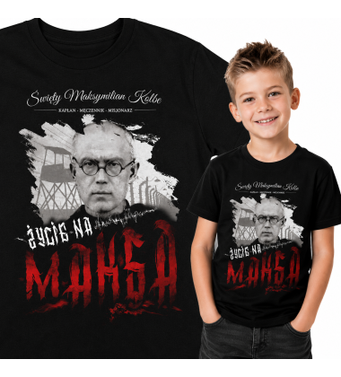 koszulka dziecięca Patriotyczna MAKSYMILIAN KOBLE CZARNA